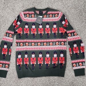 Holiday Christmas sweater nutcracker Christmas weater mens size medium